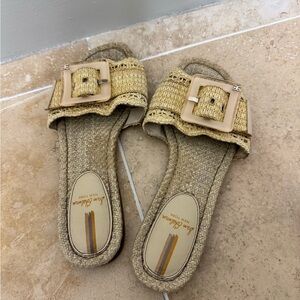Sam Edelman Bambi slide sandals in raffia Size 8.5